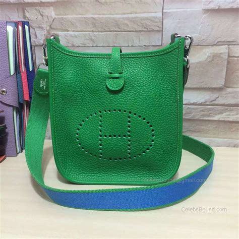 replica hermes evelyne iii bags in green color|authentic hermes evelyne bag.